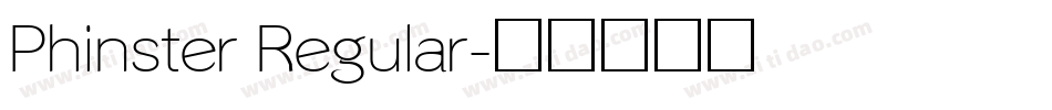 Phinster Regular字体转换